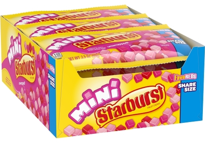 (S1-03) US - Starburst Mini - Fave Reds 3.5 oz (99g) x 15 units