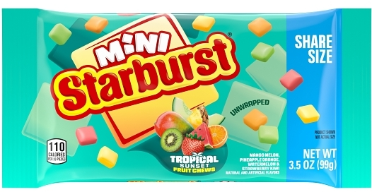 (S1-06)  US - Starburst Mini - Tropical Share Size 3.5oz (99g) x 15 units