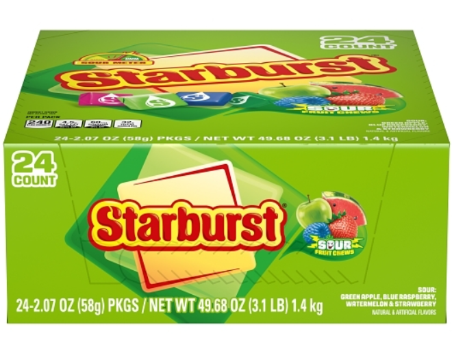(S1-06)  US - Starburst - Sour 2.07oz (58g) x 24 Units