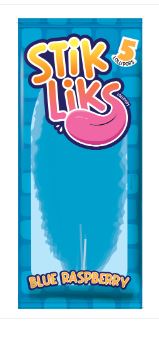 (S6-08) Stik Liks Lollipops - 5PK Blue Raspberry 1.76oz (50g) x 15 Units