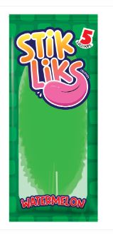 (S6-08) Stik Liks Lollipops - 5PK Watermelon 1.76oz (50g) x 15 Units