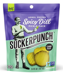 (S6-10) US - Chips - Suckerpunch Gourmet - Pickle Chips - SPICY Dill Pickle 3.4 fl oz (101ml) x 12 units