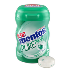 (S1-06) Box - Sugar Free - Mentos Gum Bottle Pure Fresh Spearmint 0.7oz (20 g) x 10 Units