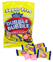 (S7-07) US - Sugar Free - Dubble Bubble Gum Peg Bag 3.25oz (92g) x 12 units