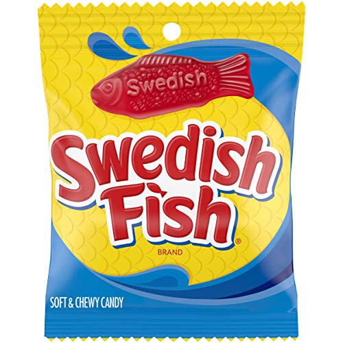 Peg Bag - Swedish Fish Red Soft & Chewy Candy 3.6oz X 12 Units