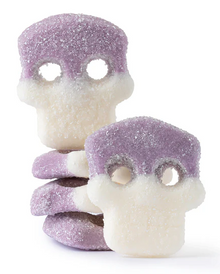 (S1-10) Bulk - Swedish Style - Grape Skulls - Sour 5lb (2267g) x 1 Unit