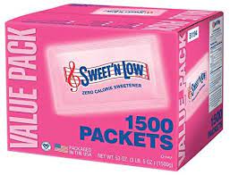 Sweet'N Low Zero Calorie Sweetener 1500 Count 53oz (1500g) x 1 Box