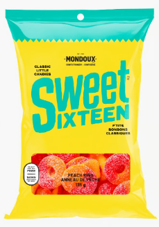 (S9-04) SWEET SIXTEEN - PEACH RINGS 135g x 6 units