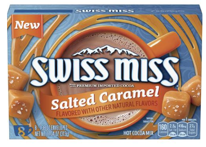 (S7-08) SINGLE - Swiss Miss Salted Caramel Flavored Hot cocoa Mix (8 Envelops) x 1 Box