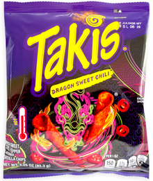 2 Units x Bundle -  Chips - Takis - DRAGON SWEET CHILI 3.25oz (92.3g)