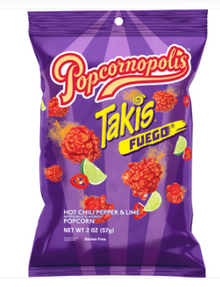 Bundle -  Popcornopolis Takis Fuego  - Hot Chili Pepper&Lime Popcorn 2oz (57g) x 2 Units