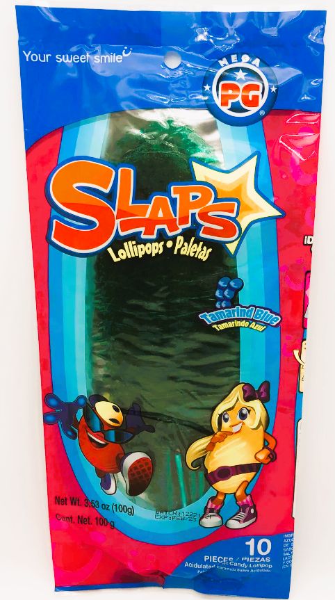 Slaps Candy - TAMARIND Blue 10-Pk 3.53OZ (100g) x 40 units