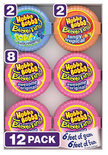(S1-06) US - Hubba Bubba Bubble Tape Gum Assorted x 12 units