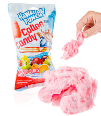 (S6-15) US - Taste Of Nature - Hawaiian Punch Clip Strip Cotton Candy 3.1oz (88g) x 12 units
