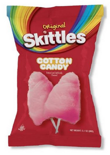 Single - Taste Of Nature Cotton Candy - Skittles Original 3.1oz x 1 unit
