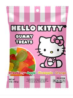 (S7-07) China - Hello Kitty - Gummi Treats - Fruit Peg Bag 5oz (142g) x 12 units