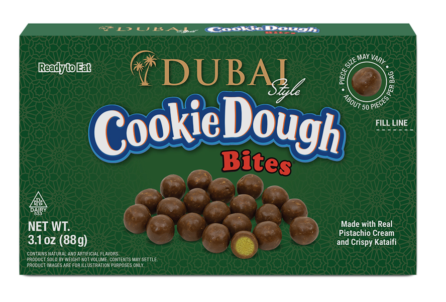 3 Units x Bundle - Theater Box - Cookie Dough - DUBAI COOKIE DOUGH BITES 3.1oz (88g)