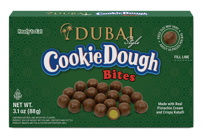3 Units x Bundle - Theater Box - Cookie Dough - DUBAI COOKIE DOUGH BITES 3.1oz (88g)