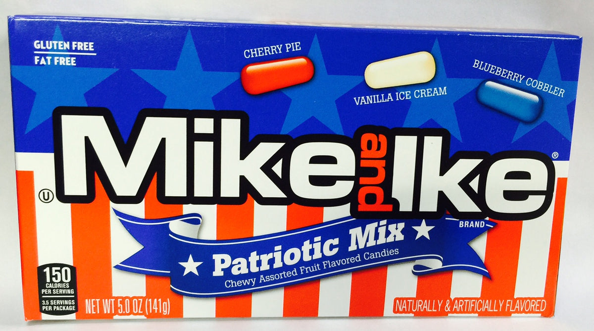 Theater Box Mike & Ike Patriotic Mix 5 oz (x12 units)