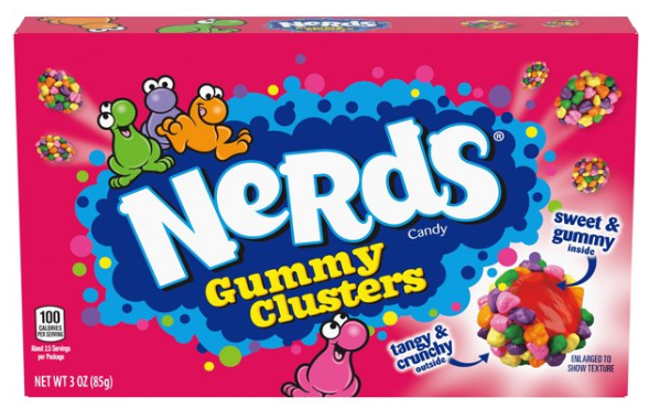 (S1-08) Us - Theater Box Nerds Gummy Clusters 3 oz x 12 units