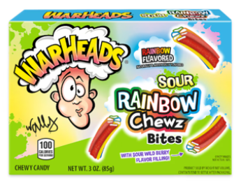 (S1-04) THEATER BOX - Warheads - Rainbow Chewz Bites 3oz (85g) x 12 Units