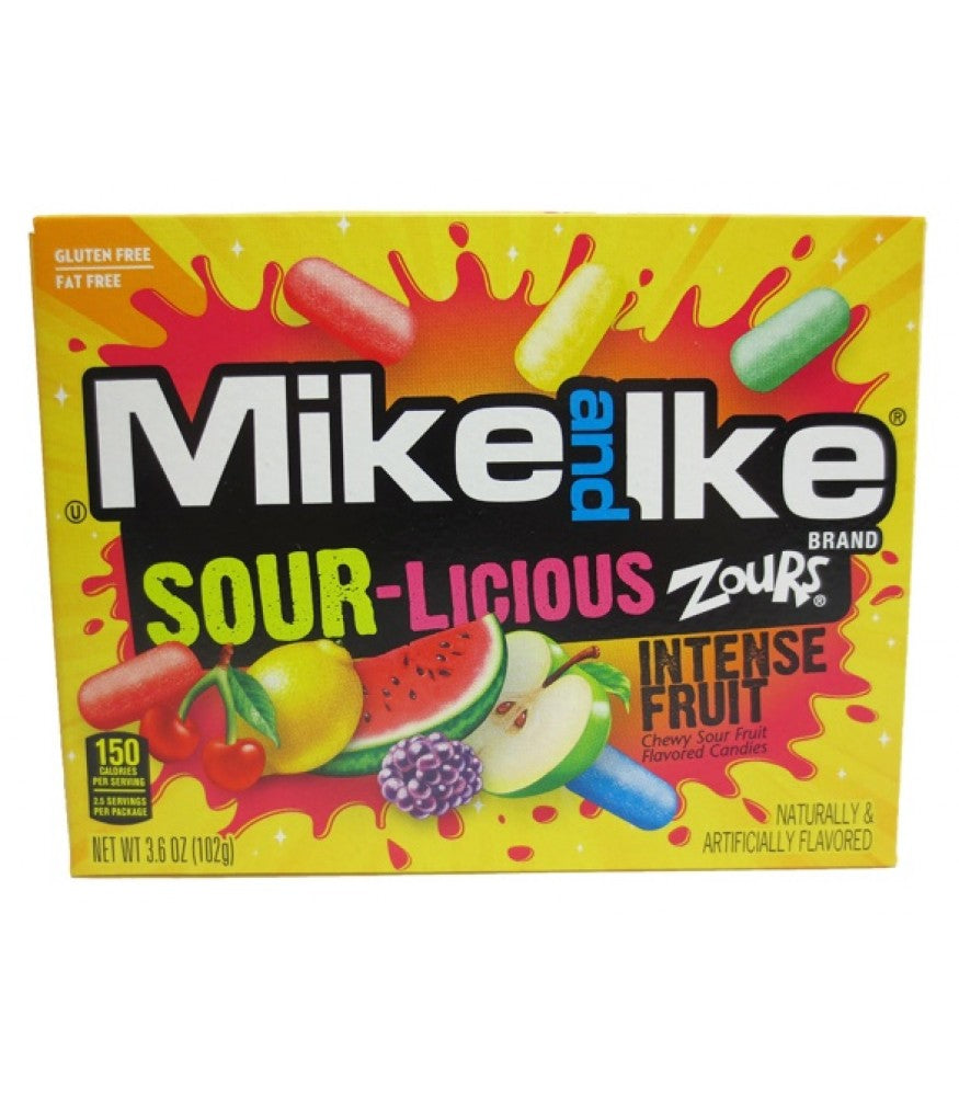 Theater Box Mike & Ike - Zours - Intense Fruit x 12 units