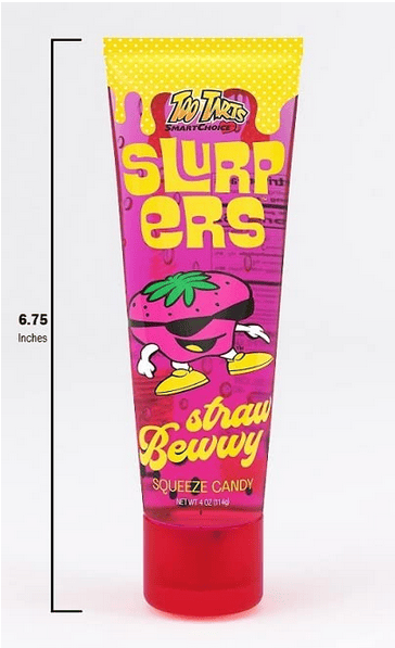 (S5-07) CHINA - Too Tarts - Slurpers Squeeze Candy - SWEET 4oz (113g)  x 12 units - SugarMarket.ca