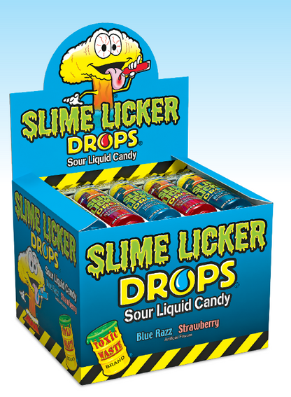 (S1-01) Toxic Waste Slime Licker - DROPS - Blue Razz & Strawberry 0.8oz (25ml) x 30 units