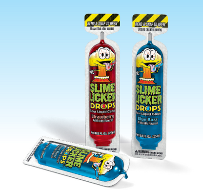 (S1-01) Toxic Waste Slime Licker - DROPS - Blue Razz & Strawberry 0.8oz (25ml) x 30 units