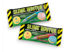 Single - Toxic Waste Slime Writer Gel Decorating Pen & Sour Candy Disks Blue Razz & Strawberry 1.48oz (41.95g) x 1 unit