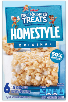 Treat Bar - Homestyle Rice Krispies (6 Bars) 6.98oz (198g) - ORIGINAL x 1 Box