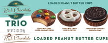 Rich Chocolate Trio Loaded Peanut Butter Cups King Size 70.9g (2.5 oz) 12 units