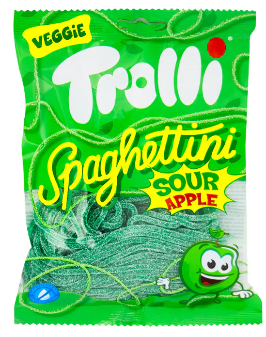 (S7-01) Trolli - Spaghetti Sour Apple 100g x 10 units