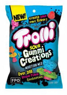 (S1-06) US - Trolli Peg Bag - Gummi Creations 4.25oz x 12 units
