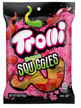 (S1-06) US - Trolli Peg Bag - Squiggles 5oz x 12 Units