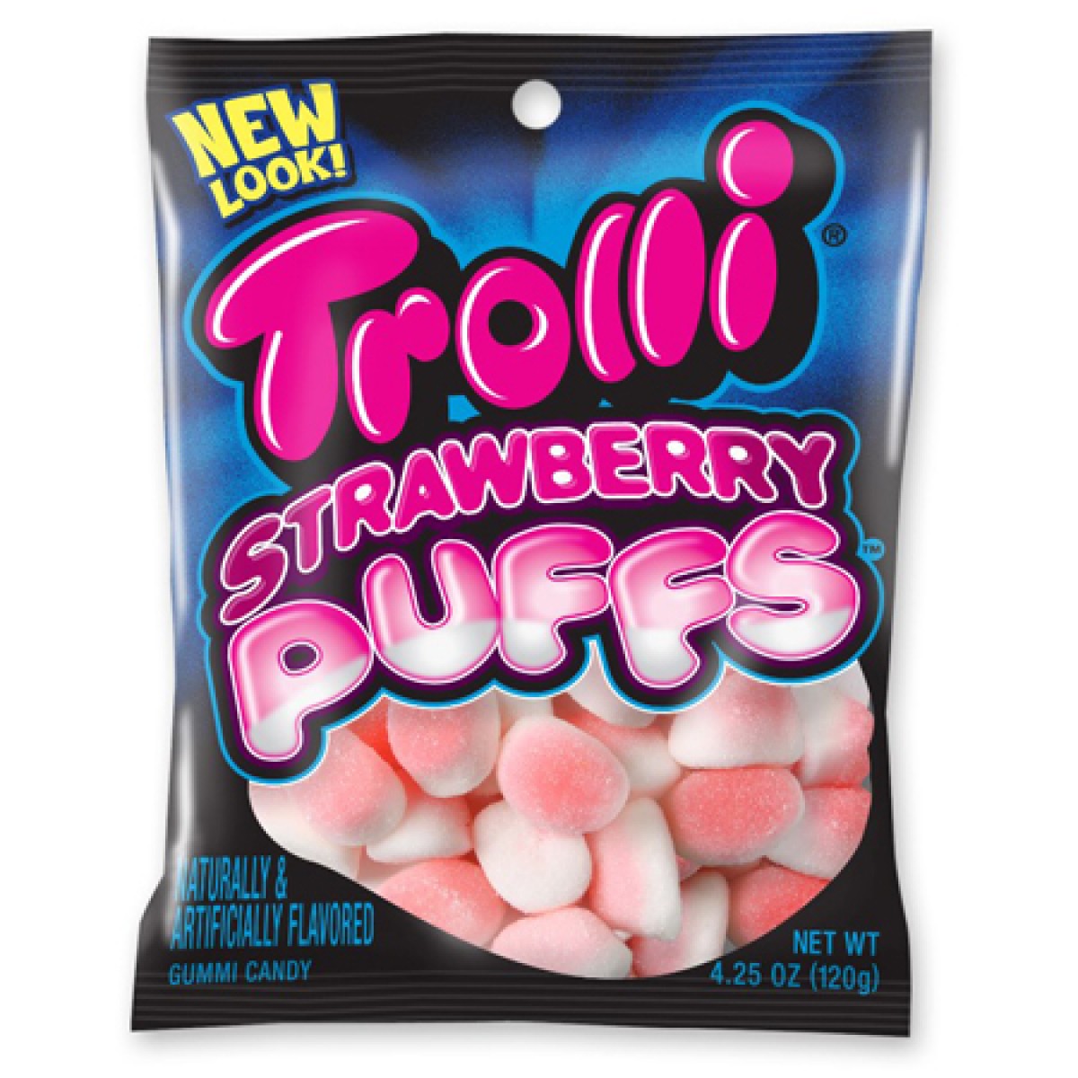 (S1-06) US - Trolli Peg Bag - Strawberry Puff 4.25 oz x 12 units