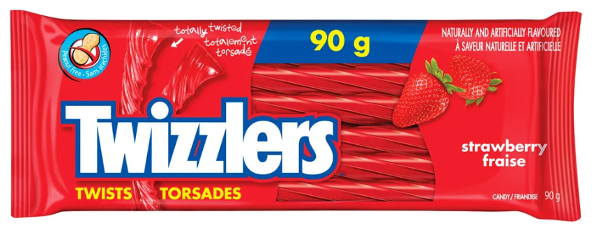 (S2-01) TWIZZLERS Twists Strawberry 90g x 24 Units