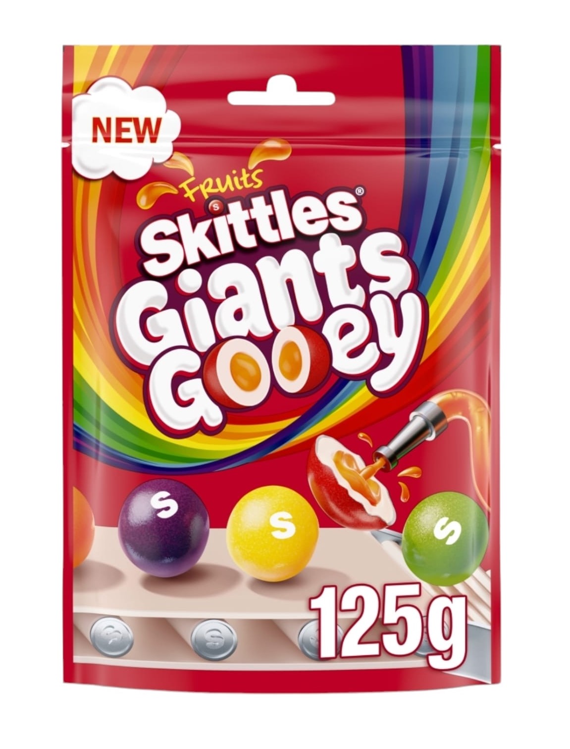 (S6-05) UK - Skittles - Giant GOOEY 125g x 15 units