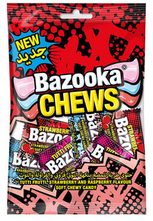 UK BAZOOKA SHARE BAGS - CHEWS 120G x 12 Peg Bags