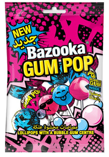 UK BAZOOKA SHARE BAGS - GUM POP 140G x 12 Peg Bags