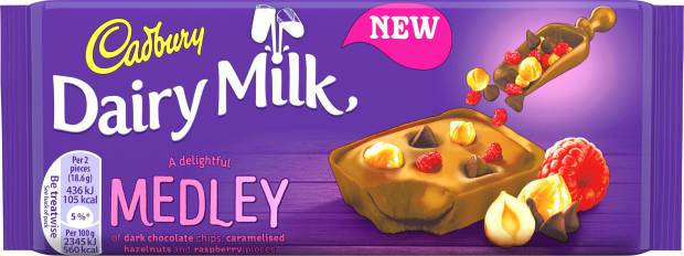 UK CADBURY MEDLEY RASPBERRY PMP 93G X 15 UNITS