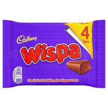 UK Cadbury Wispa (25.5g x 4 Pack) x 11 Bags - (Shipping Boxes are partially damaged during shipping, individual packages are fine)