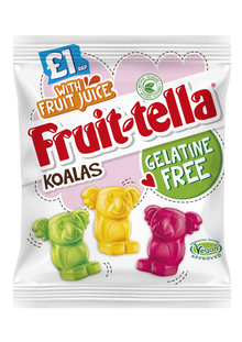 UK FRUITTELLA VEGGIE KOALAS BAGS £1 PMP 100g x 12 units