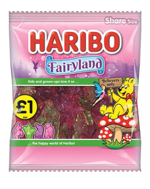 UK HARIBO FAIRYLAND SHARE BAGS £1 PMP 180g x 12 units