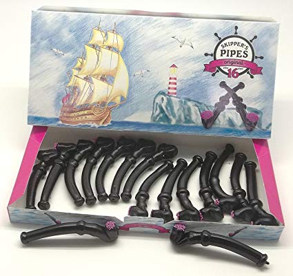(S4-01) UK Skippers Liquorice Pipes 16 Pack