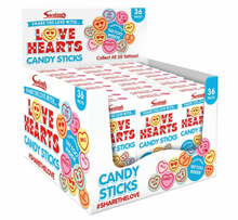 (S4-01) UK Swizzels Love Heart Candy Sticks 18g x 36 units