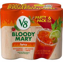 (S5-02) US - Beverage - V8 Bloody Mary Spicy Mix 8 fl oz (236ml) x 6 Cans (Buyer is responsible if drinks may leak during shipping and weather)