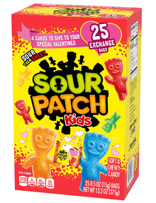 Val - CASE - Sour Patch Kids 25-PK Exchange Bags 375g x 6 Boxes
