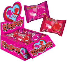 VAL Ring Pop - HEART SHAPED STRAWBERRY AND CHERRY 0.5OZ x 36 UNITS