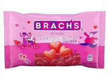(S4-03) Single - Valentine Brach's Jube Jel Cherry Hearts 12oz(340g) Laydown Bag x 1 Unit